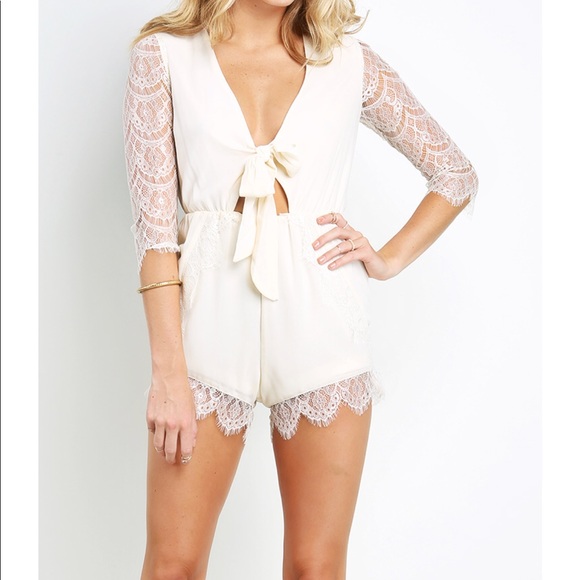 Papaya Other - Lace Cream romper from papaya